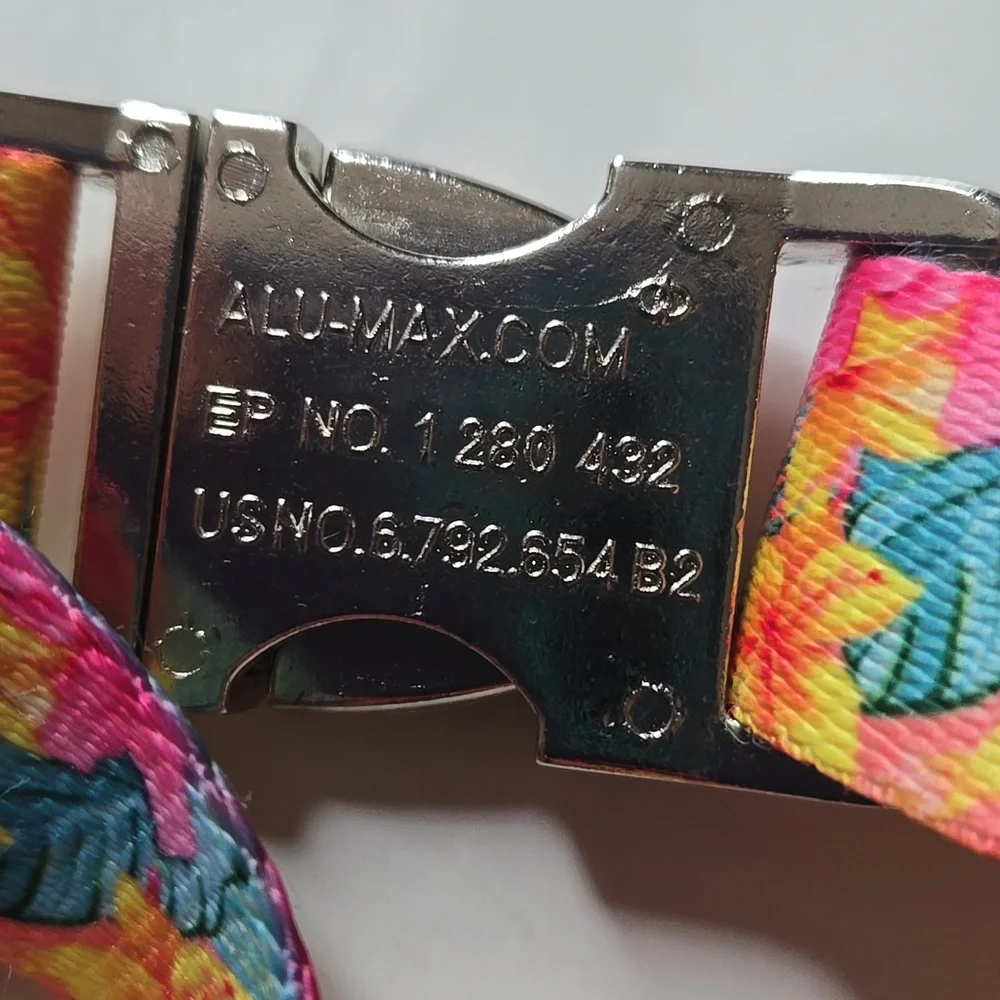 SeaFlower Co Rugged Hawaiian Floral Dog Martingale Collar-Size L | 1.5